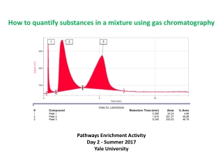 How to quantify substances in a mixture using gas chromatography