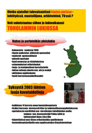Oletko ajatellut tulevaisuuttasi kuvien parissa -