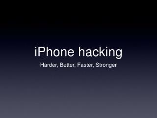 iPhone hacking