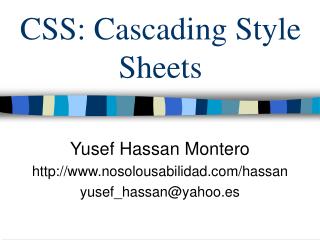 CSS: Cascading Style Sheets