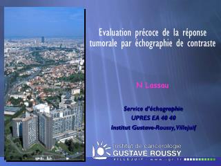 Evaluation précoce de la réponse tumorale par échographie de contraste