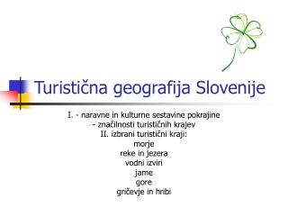 Turistična geografija Slovenije