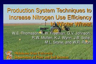 Production System Techniques to Increase Nitrogen Use Efficiency In Winter Wheat