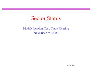 Sector Status