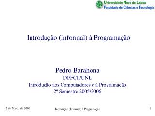 Introdução (Informal) à Programação