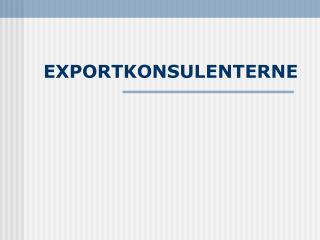 EXPORTKONSULENTERNE
