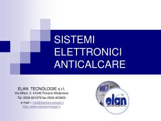 SISTEMI ELETTRONICI ANTICALCARE