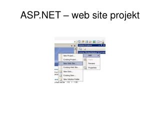 ASP.NET – web site projekt