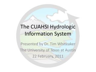 The CUAHSI Hydrologic Information System