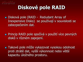 Diskové pole RAID