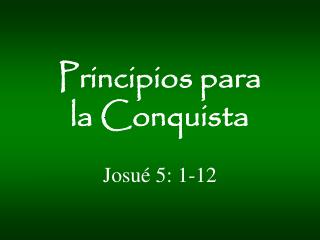 Josué 5 : 1-12