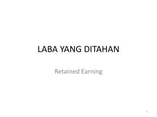 LABA YANG DITAHAN