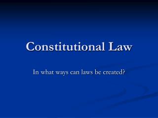 Constitutional Law