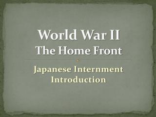 World War II The Home Front