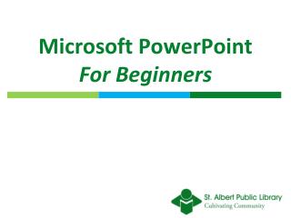 Microsoft PowerPoint For Beginners