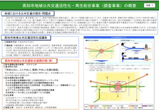 高知市地域公共交通活性化・再生総合事業（調査事業）の概要