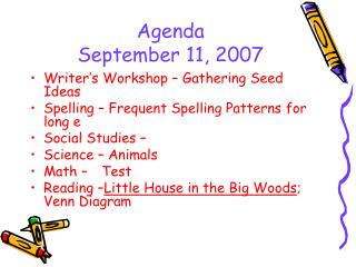 Agenda September 11, 2007