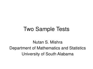 Two Sample Tests