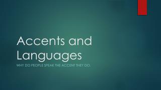 Accents and Languages