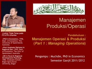 Manajemen Produksi/Operasi