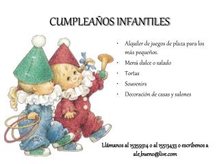 CUMPLEAÑOS INFANTILES