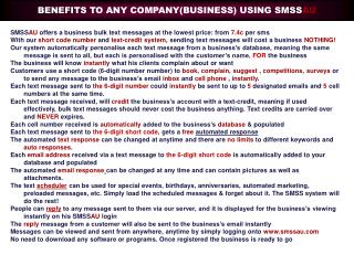 SMSS AU offers a business bulk text messages at the lowest price: from 7.4c per sms