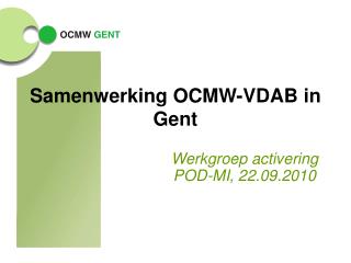 Samenwerking OCMW-VDAB in Gent