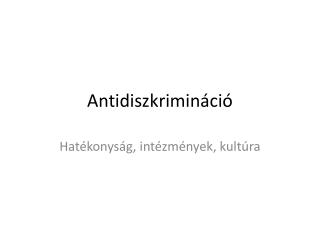 Antidiszkrimináció