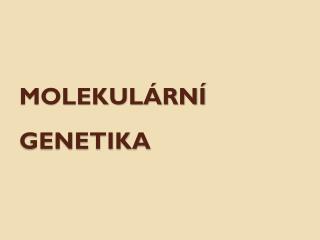 Molekulární genetika