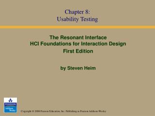 Chapter 8: Usability Testing