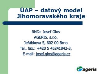 ÚAP – datový model Jihomoravského kraje