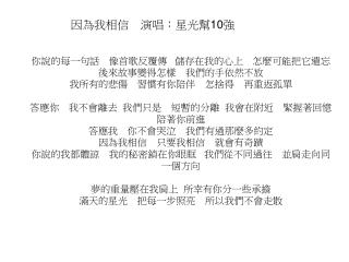 你說的每一句話　像首歌反覆傳 儲存在我的心上　怎麼可能把它遺忘