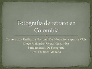 Fotografía de retrato en Colombia