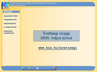 Érettségi vizsga 2005. május-június