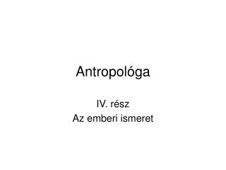 Antropológa