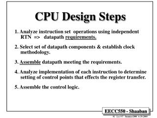 CPU Design Steps