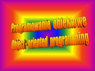 Object - oriented programming
