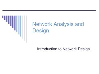 Network Analysis and Design