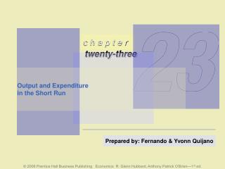 Output and Expenditure in the Short Run