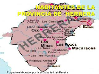 Habitantes de la provincia de Herrera