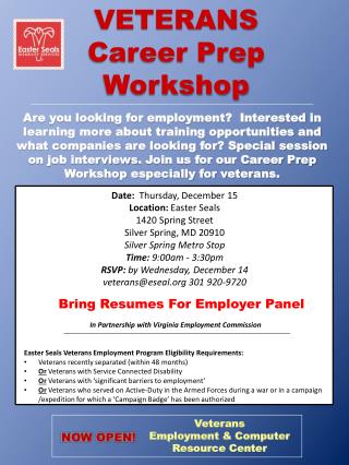 VETERANS Career Prep Workshop