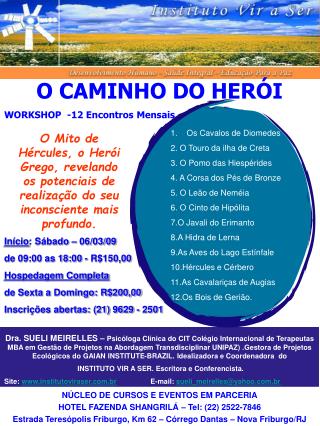 NÚCLEO DE CURSOS E EVENTOS EM PARCERIA HOTEL FAZENDA SHANGRILÁ – Tel: (22) 2522-7846