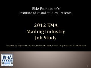 EMA Foundation’s Institute of Postal Studies Presents: