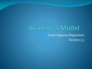 Building a Model