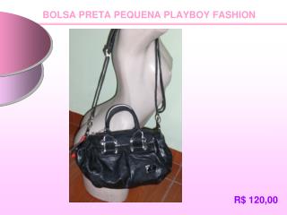 BOLSA PRETA PEQUENA PLAYBOY FASHION