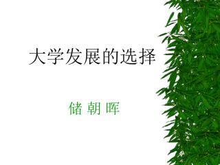 大学发展的选择