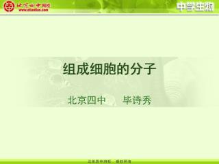 组成细胞的分子