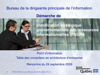 Bureau de la dirigeante principale de l’information