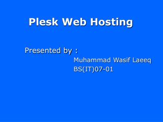 Plesk Web Hosting