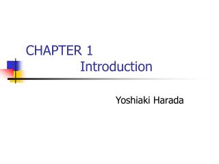 CHAPTER 1 Introduction